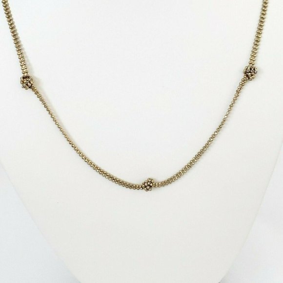 Anne Klein Gold Tone Knotted Necklace Lobster Clasp 24" With Extender - Picture 2 of 8